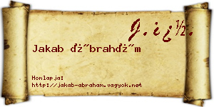 Jakab Ábrahám névjegykártya