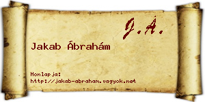 Jakab Ábrahám névjegykártya