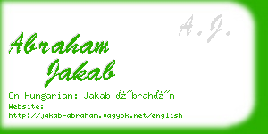 abraham jakab business card